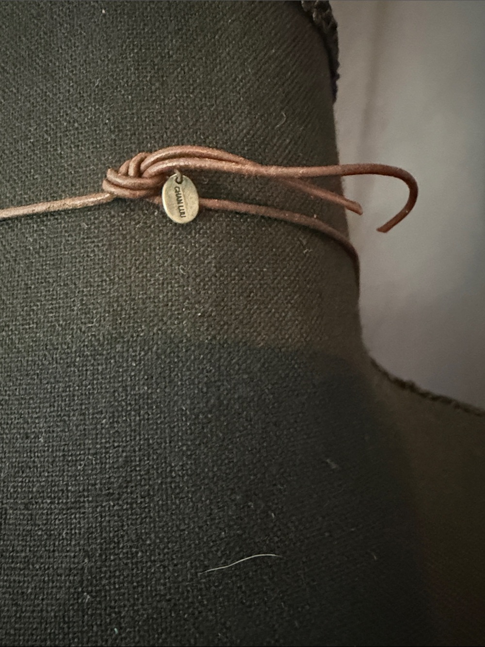 Chan Luu Brown Cord Necklace with Yellow Horn Pendant - Picture 3 of 4